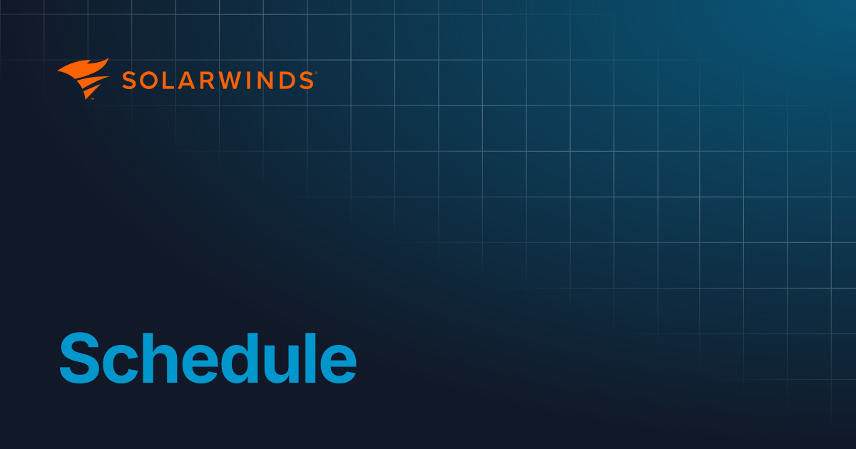 Schedule | API Reference | Incident Response(Solarwinds)