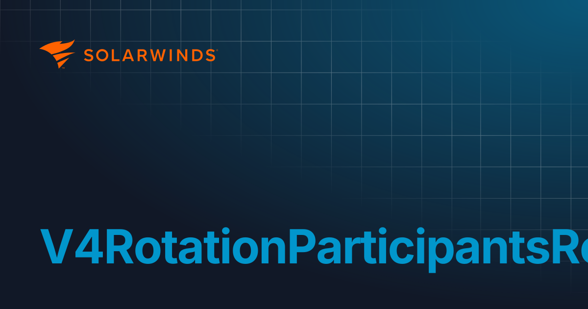 V4RotationParticipantsResponse | Python SDK | Incident Response(Solarwinds)